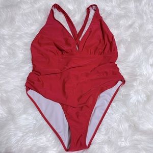 Red one piece swimsuit size 3XL‎